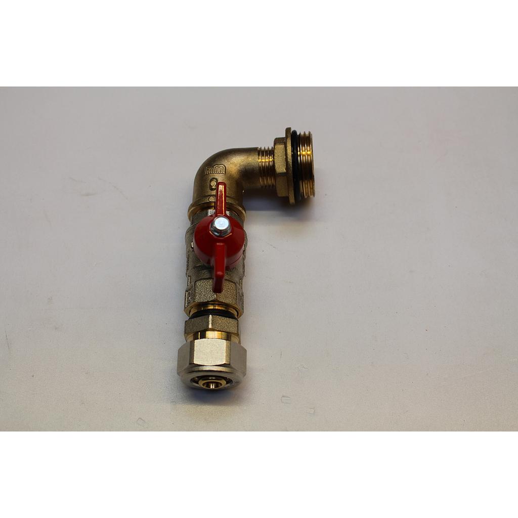 90° - 16 x M1" + vanne