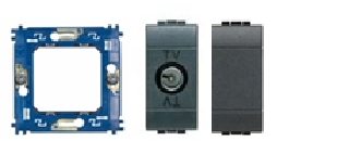 Bticino - TV-stopcontact - Antraciet (A-013)