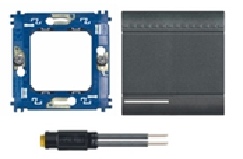 Bticino anthracite - Bouton-poussoir simple lumineux 24V. (A-024)