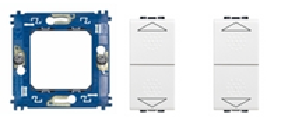 Bticino blanc - Double bouton-poussoir volet (B-029)