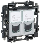 Valena GRIS - RJ45 double (741.671)