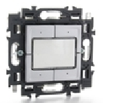 Valena GRIS - bouton-poussoir quadruple lumineux (741.653)
