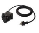 AC - Allonge PRO en 3x2,5mm² avec 3 fiches femelles - 5m. (VDE-860445)