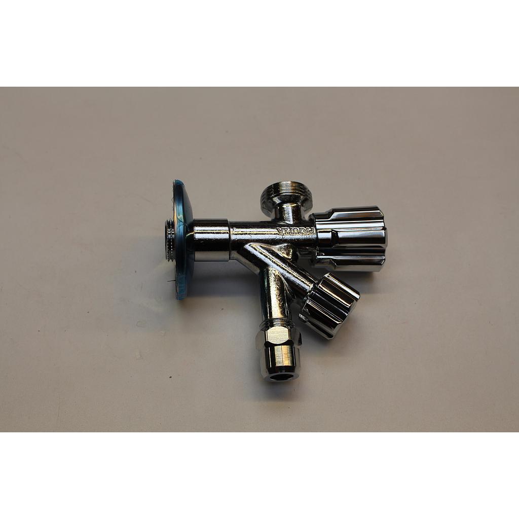 Robinet schell double avec lave vaisselle
