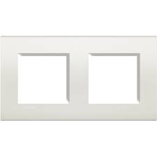 Bticino WIT - Dubbele afdekplaat vierkant - LNA4802M2BI