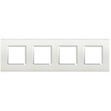 Bticino blanc - Cadre carré quadruple - LNA4802M4BI