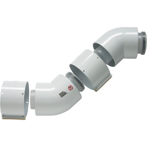 Vaillant - bocht 45° (2 stuks) 60/100 - 303911