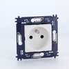 Bticino - Enkele stopcontact 230V. - wit (B-001)