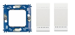 Bticino blanc - Bouton-poussoir double (B-020)