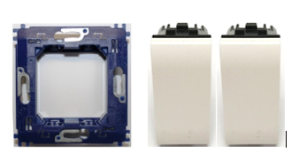 Bticino blanc - Bouton-poussoir quadruple (B-023)