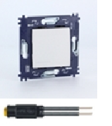 Bticino - Drukschakelaar met lichtje 24V. - wit (B-024)