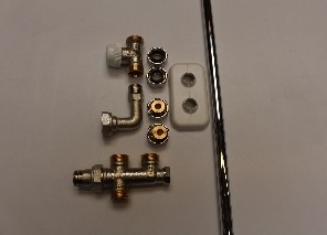 Kit radiateur VS - bi-tube (arrivée tubes via sol)