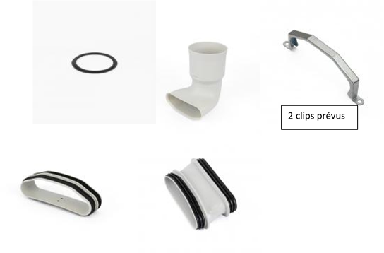 Brainventil - coude 90° - tube rond 90mm --&gt; tube tunnel - C-12