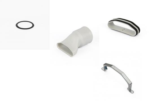 Brainventil - manchon droit - tube rond 90mm --&gt; tube tunnel - C-13