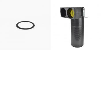 Brainventil - ventielaansluitstuk voor ronde buis 90mm - 90° DN125 90° (enkel)