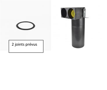 Brainventil - bouche DN125 90° pour 2 tubes rond 90mm - C-15