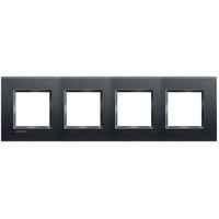 Bticino anthracite - cadre carré quadruple - LNA4802M4AR
